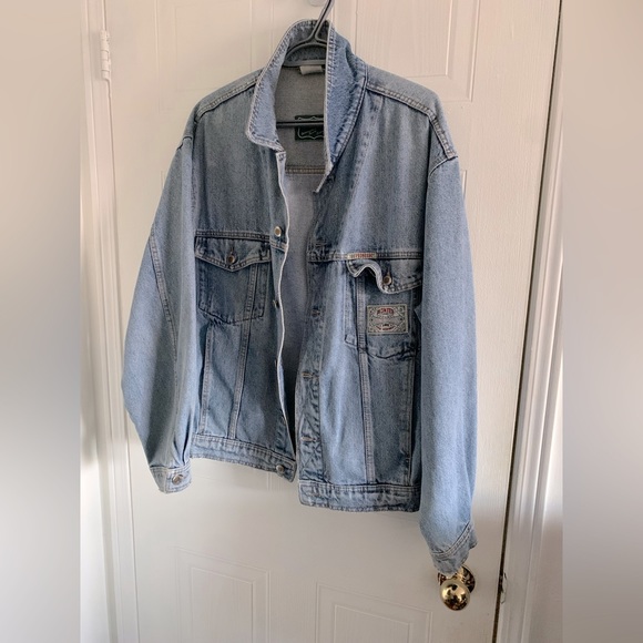 Vintage Pioneer Denim Aviator Bomber Jacket XL - Picture 2 of 9